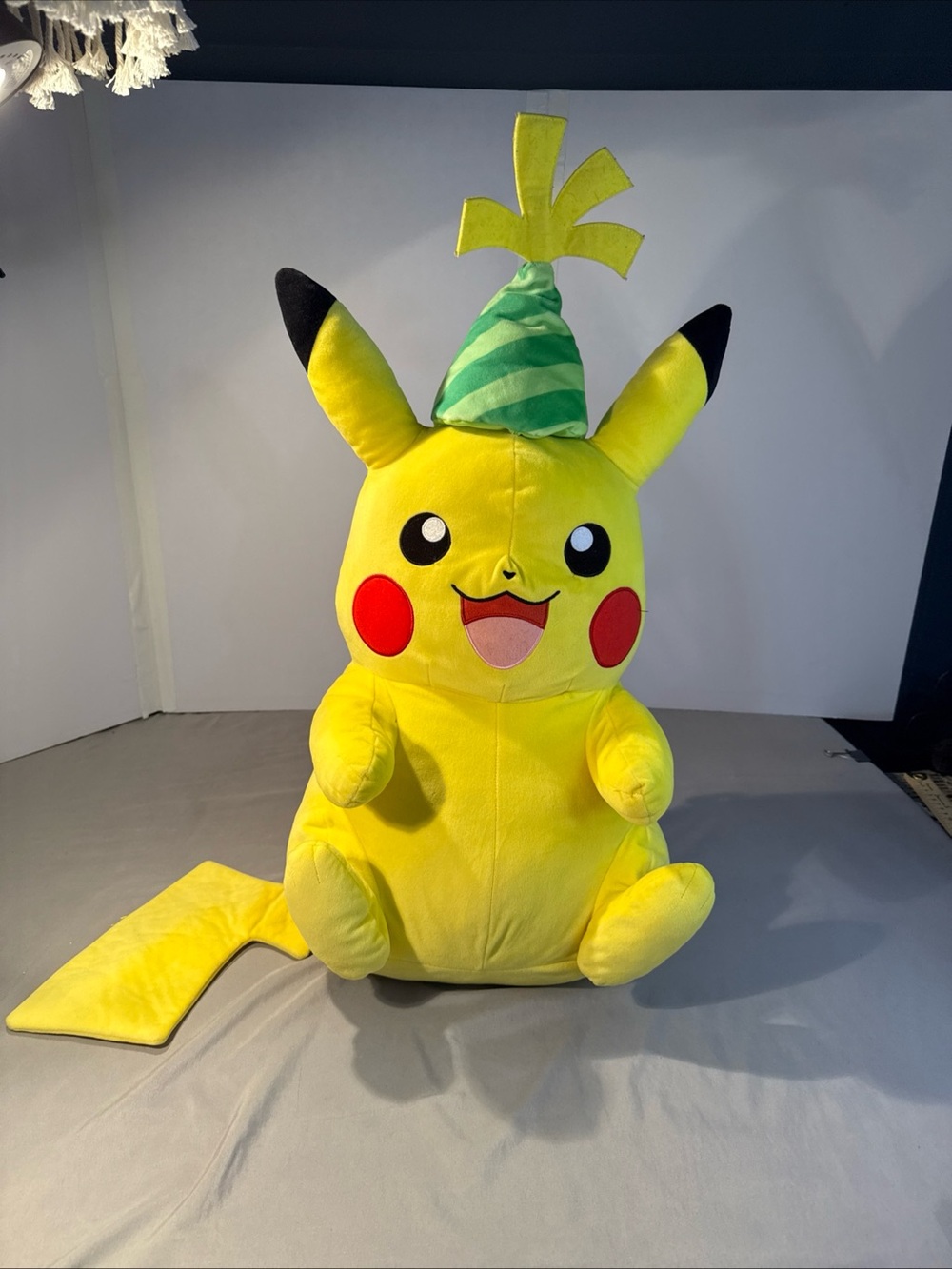Pokemon Pikachu Plush - Yellow with Green Party Hat